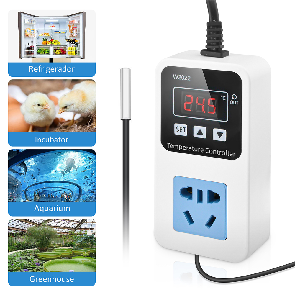 Smart Garden Greenhouse - W2022 Temperature Controller 110-220V Thermostat Outlet