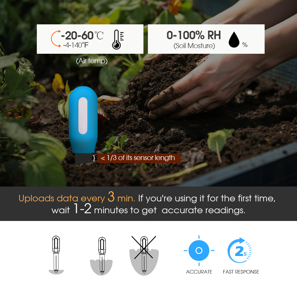 Smart Zigbee Soil Sensor for H - Smart Garden Greenhouse recension och pris