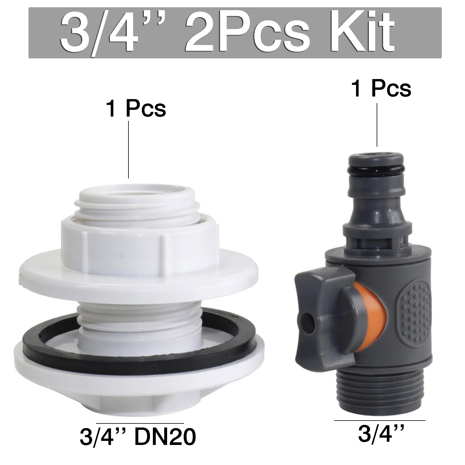 2Pcs 3/4 '' set 1Pc IBC water  - Smart Garden Hose Timer recension och pris