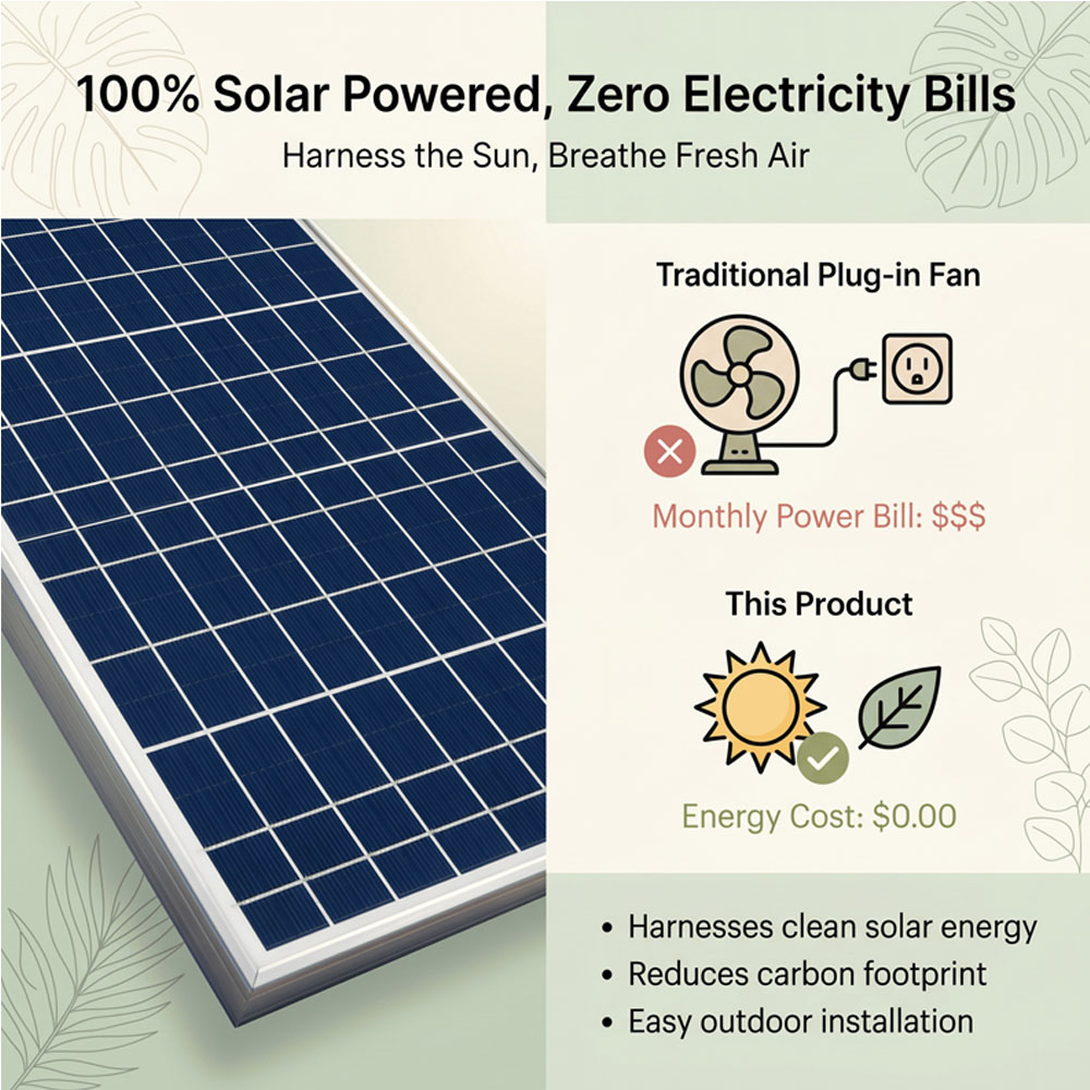 10W 18V Solar Powered Dual Fan - Smart Garden Greenhouse recension och pris