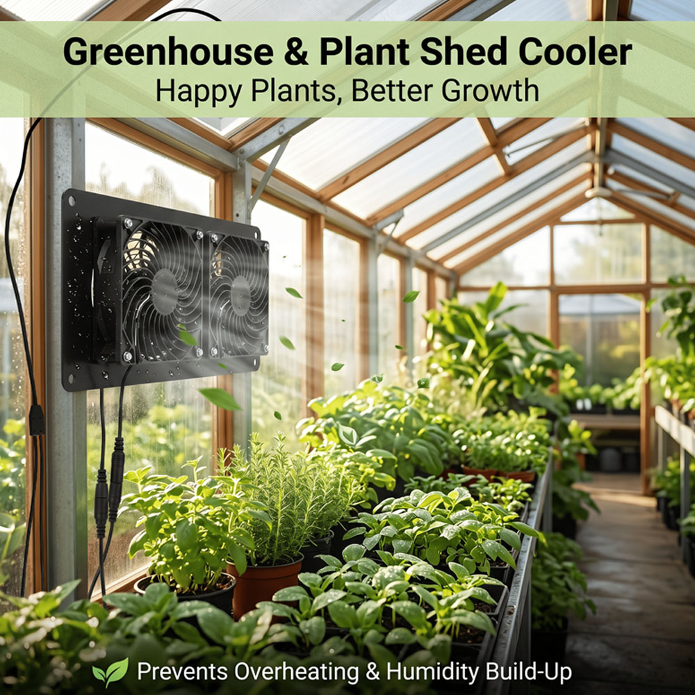 10W 18V Solar Powered Dual Fan - Smart Garden Greenhouse recension och pris