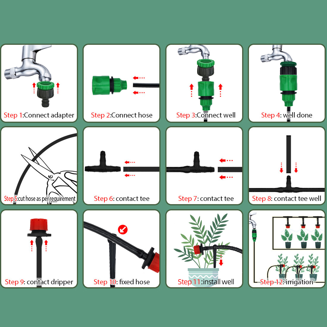 Greenhouse 15M-30M DIY Drip Ir - Smart Garden Hose Timer recension och pris