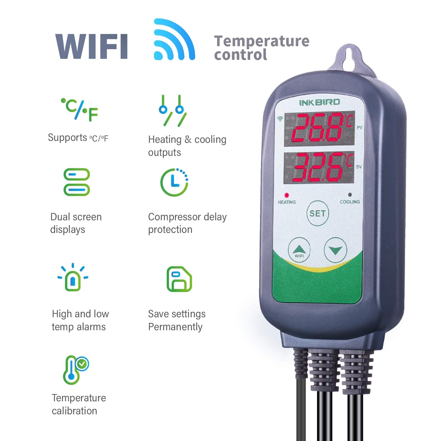 INKBIRD ITC-308-WiFi Digital T - Smart Garden Greenhouse recension och pris