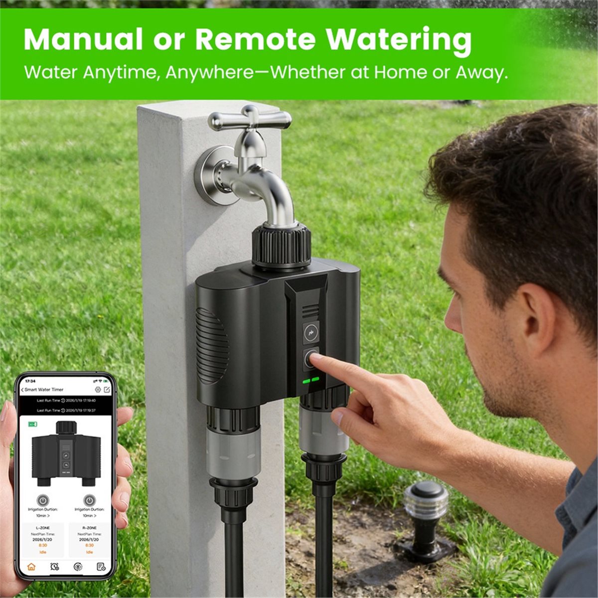 Y17A 1 Set WiFi Water Timer fo - Smart Garden Hose Valve recension och pris