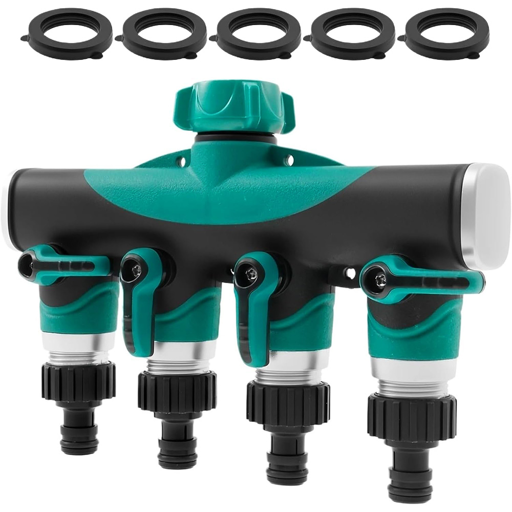 Heavy Duty Metal 4 Way 3/4'' T - Smart Garden Hose Valve recension och pris